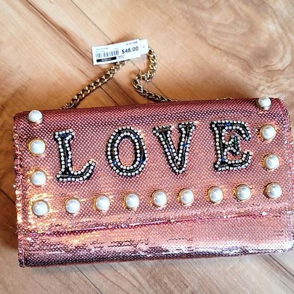 BNWT Aldo Pink Sequin Clutch - Picture 4 of 4